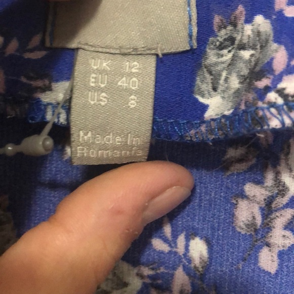 Blue floral ASOS midi-dress - Picture 4 of 4